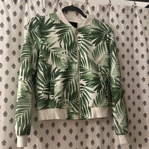 Forever 21 Palm Leaf  Bomber Jacket. Size Small